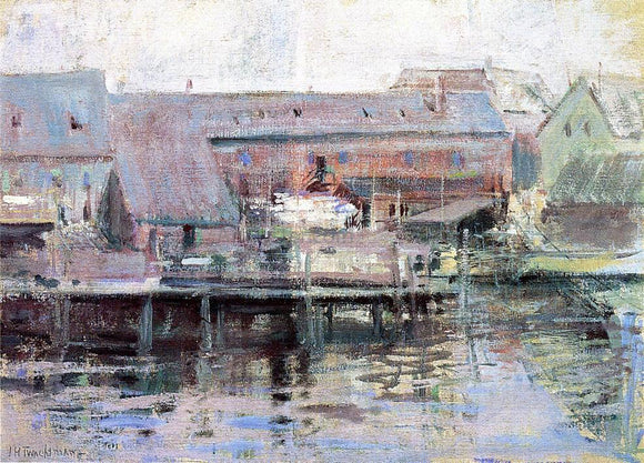  John Twachtman Waterfront Scene - Gloucester - Art Print