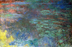  Claude Oscar Monet Water-Lily Pond, Evening (right panel) - Art Print