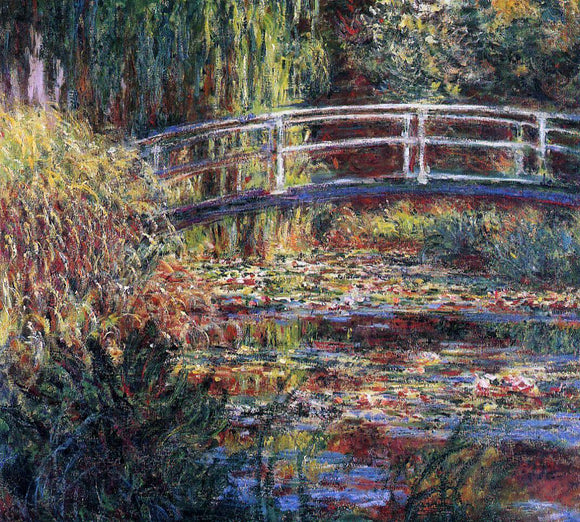  Claude Oscar Monet Water-Lily Pond, Symphony in Rose - Art Print