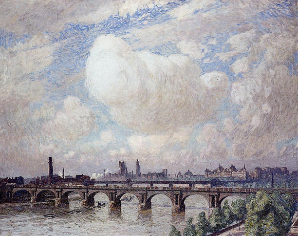  Emile Claus Waterloo Bridge in the Sun - Art Print