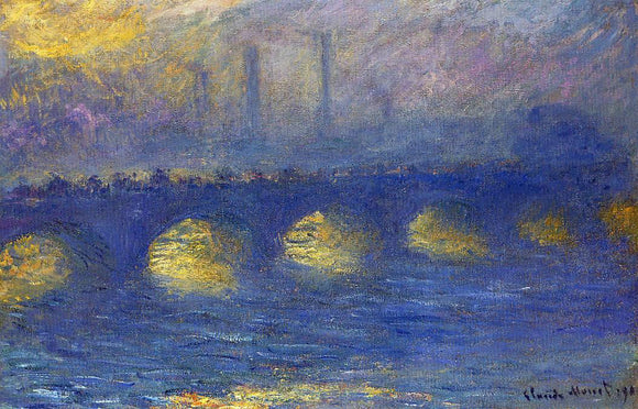  Claude Oscar Monet Waterloo Bridge, Overcast Weather - Art Print