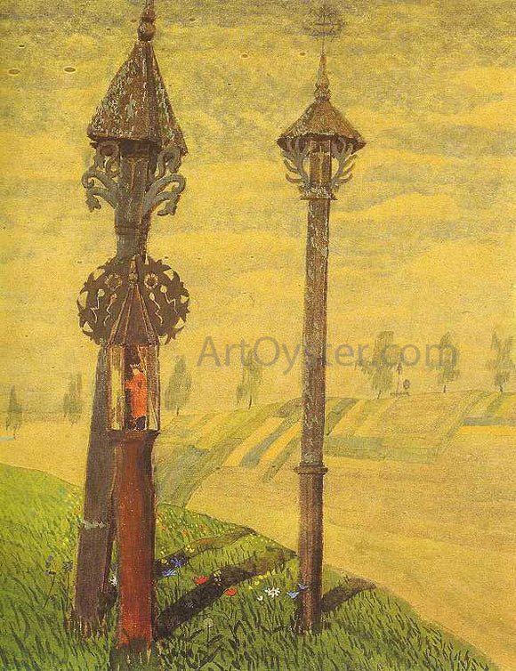  Mikalojus Ciurlionis Wayside Crosses of Zemaitija - Art Print