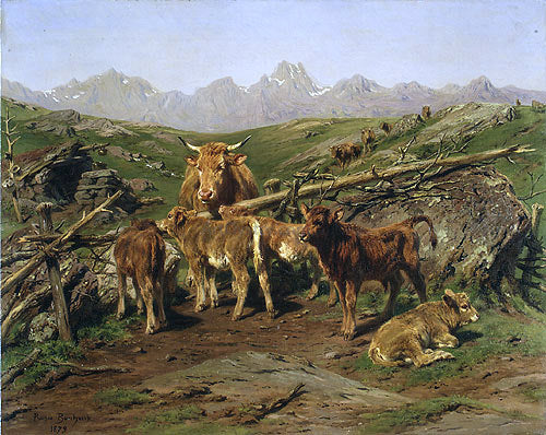  Rosa Bonheur Weaning the Calves - Art Print