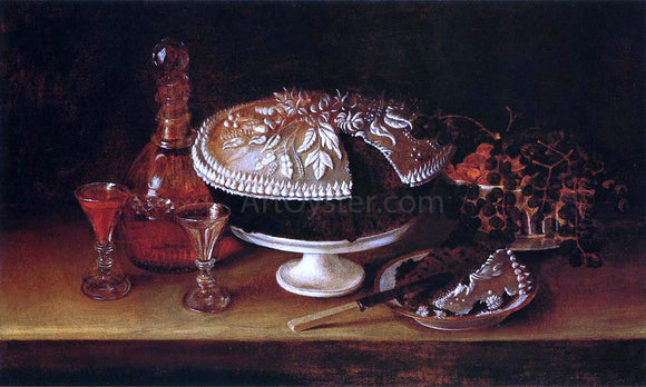  Rubens Peale Wedding Cake, Wine, Almonds, and Raisins - Art Print