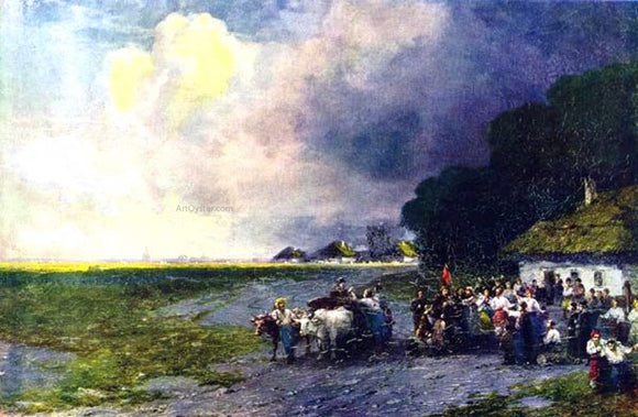  Ivan Constantinovich Aivazovsky Wedding in the Ukraine - Art Print