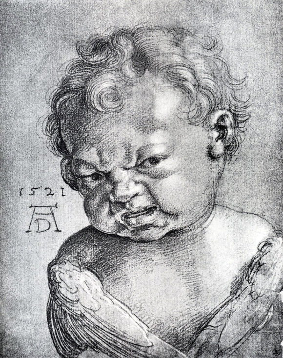  Albrecht Durer Weeping Cherub - Art Print