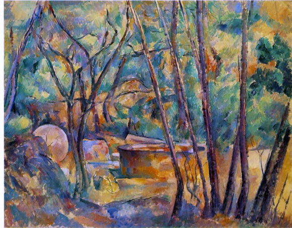 Paul Cezanne Well, Millstone and Cistern under Trees (also known as Meule et citerne sous bois) - Art Print