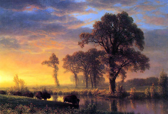  Albert Bierstadt Western Kansas - Art Print