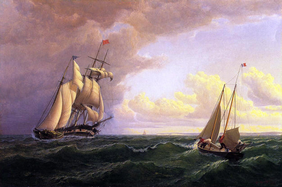 William Bradford Whaler off the Vineyard - Outward Bound - Art Print