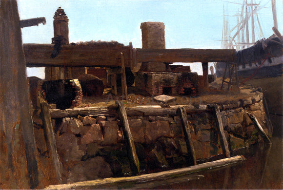  Albert Bierstadt Wharf Scene - Art Print