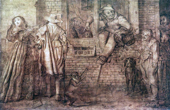  Adriaen Pietersz Van de Venne What Won't People Do for Money! - Art Print