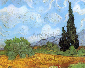  Vincent Van Gogh Wheat Field with Cypresses at the Haude Galline near Eygalieres - Art Print