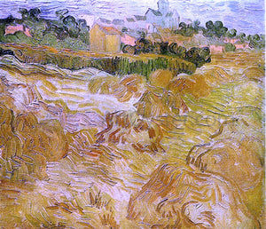  Vincent Van Gogh Wheat Fields with Auvers in the Background - Art Print