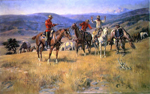  Charles Marion Russell When Law Dulls the Edge of Chance - Art Print