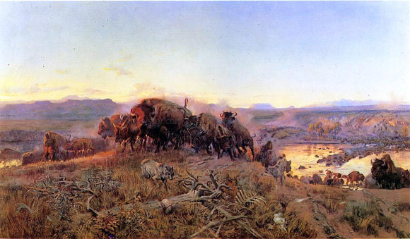  Charles Marion Russell When the Land Belonged to God - Art Print