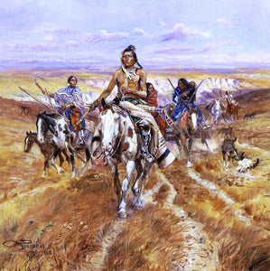  Charles Marion Russell When the Plains Were His - Art Print