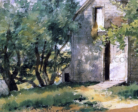  Frederick Childe Hassam A White Barn - Art Print