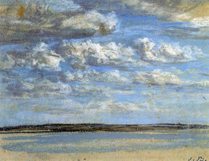  Eugene-Louis Boudin White Clouds, Blue Sky - Art Print