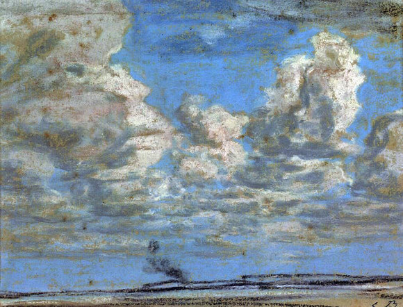  Eugene-Louis Boudin White Clouds - Art Print