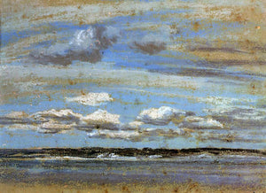  Eugene-Louis Boudin White Clouds over the Estuary - Art Print