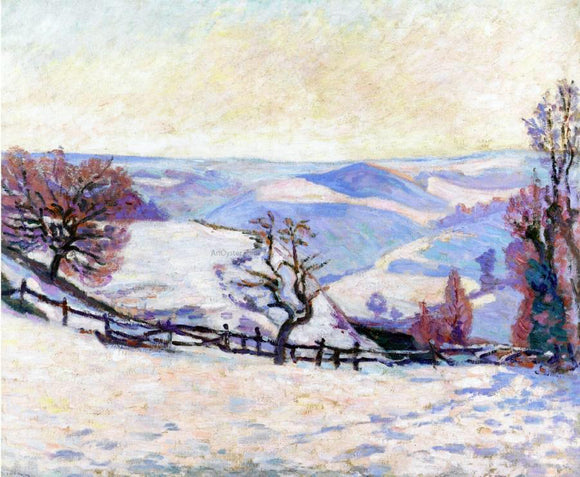  Armand Guillaumin White Frost at Puy Barriou - Art Print