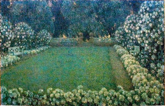  Henri Le Sidaner White Garden in Twilight - Art Print