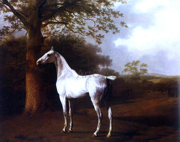  Jacques-Laurent Agasse White Horse in Pasture - Art Print