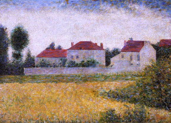  Georges Seurat White Houses, Ville d'Avray - Art Print