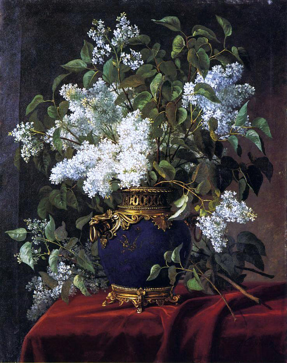  Jean Capeinick White Lilacs - Art Print