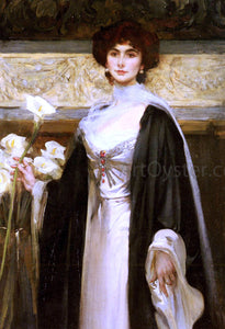  Sir James Jebusa Shannon White Lilies - Art Print