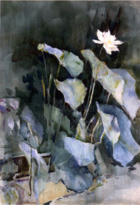  Ralph Wormsley Curtis White Lotus - Art Print