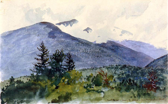  Charles De Wolf Brownell White Mountains from Fernald's Hill - Art Print