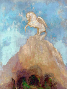  Odilon Redon White Pegasus - Art Print