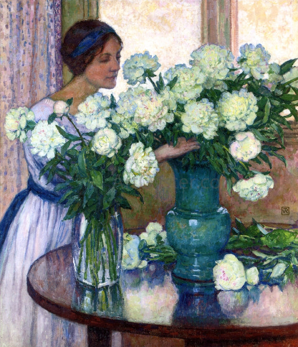  Theo Van Rysselberghe White Peonies - Art Print