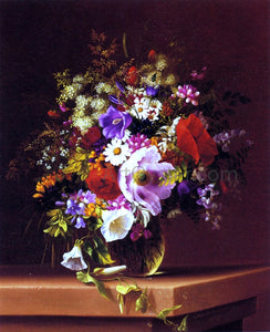  Adelheid Dietrich Wildflowers in a Glass Vase - Art Print