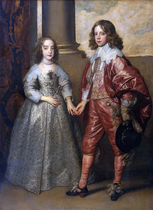  Sir Antony Van Dyck William II, Prince of Orange and Princess Henrietta Mary Stuart, daughter of Charles I of England - Art Print