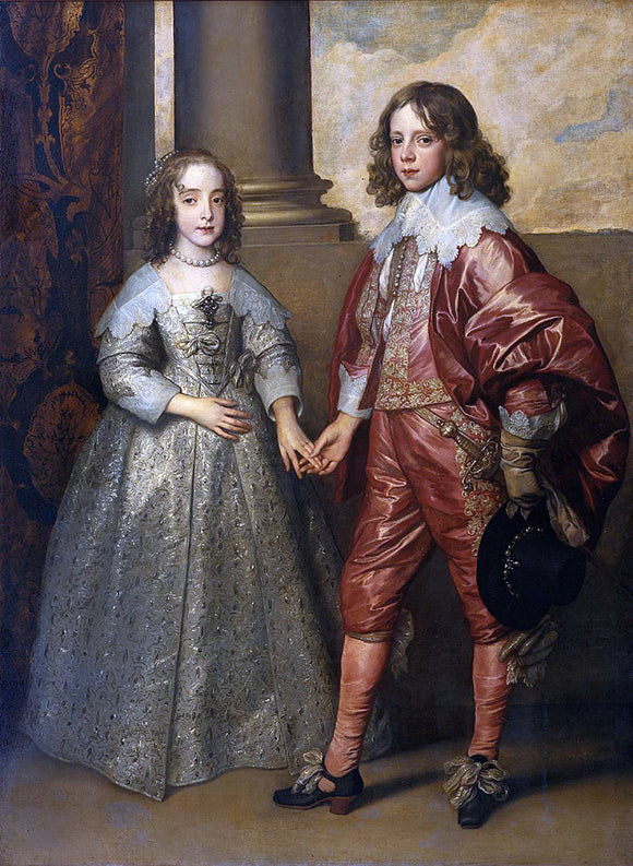  Sir Antony Van Dyck William II, Prince of Orange and Princess Henrietta Mary Stuart, daughter of Charles I of England - Art Print