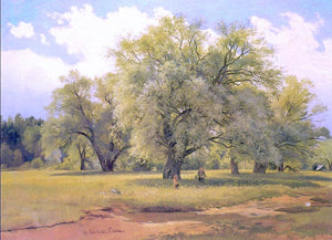  Ivan Ivanovich Shishkin Willows Alight a Sun - Art Print