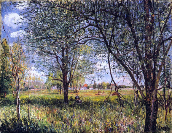 Alfred Sisley Willows in a Field - afternoon - Art Print