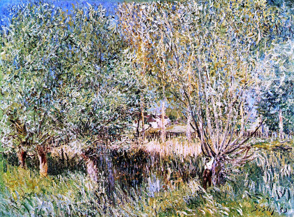  Alfred Sisley Willows on the Banks of the Orvanne - Art Print