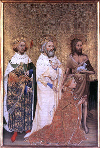  Unknown Painters Masters Wilton Diptych: Richard II of England with his patron saints - Art Print
