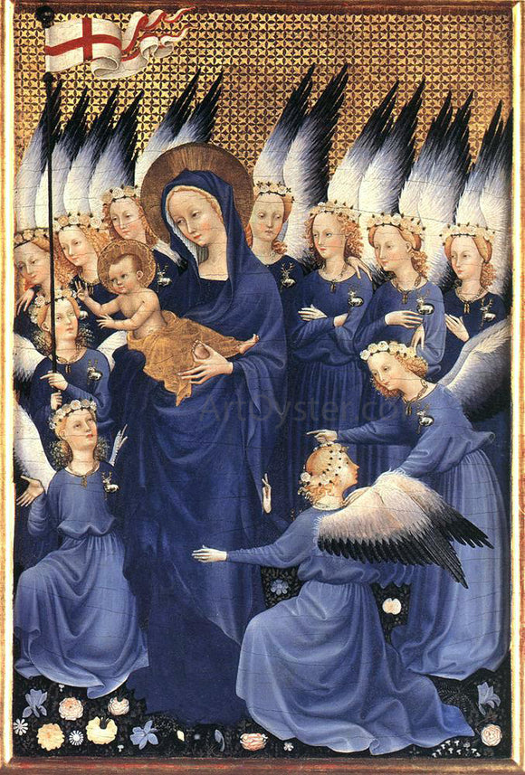  Unknown Painters Masters Wilton Diptych: Virgin and Child with Angels - Art Print
