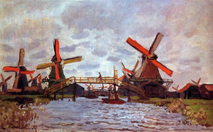  Claude Oscar Monet Windmills near Zaandam - Art Print