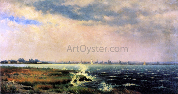  Robert J Pattison Windy Day, New York Harbor - Art Print