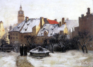  Theodore Clement Steele Winter Afternoon - Old Munich - Art Print