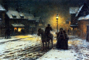  George Henry Boughton Winter Evening - Art Print