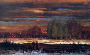  George Inness Winter Evening, Montclair - Art Print