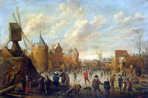  Joost Cornelisz Droochsloot Winter in a Dutch Town - Art Print