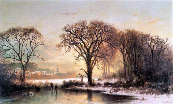  Joseph Morviller Winter in Medford - Art Print