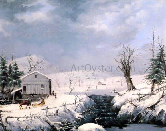  George Henry Durrie Winter in New England - Art Print
